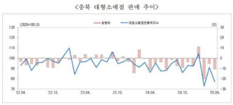 충북 대형소매점 판매실적 급감…대형마트 최근 3년 최저