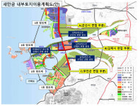 새만금 만경6공구 김제시 관할, 남북2축도로 3개 시군 분할
