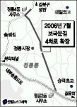 정릉 보국문길 왕복 4차선으로