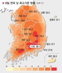 경남 산청 36.1˚C… ‘살인폭염’ 8월말까지
