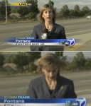 생방송 리포팅 하던 女기자, BB탄 맞아 충격