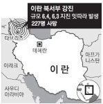 이란 11분 간격 연쇄강진… 220여명 숨져