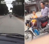 [황당영상] 할아버지 대신 오토바이 운전하는 두 살배기