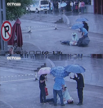 폭우 속 심폐소생술로 환자 살린 中 간호사