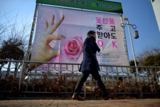 ‘꽃선물도 OK’ 화훼시장 현수막 눈길