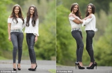 같은 옷에 같은 차…미인대회 나온 쌍둥이 자매