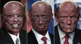 공포영화 악당?…피부 벗겨낸 세계 지도자들