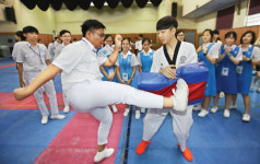 서울 수학여행 온 말레이시아 학생들 ‘우정의 태권도’