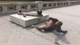 동강수도공무소 - 493 | 또 동강 난 메시 동상
