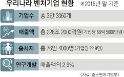벤처기업 일자리 창출 6대 그룹과 맞먹어