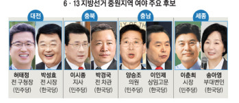 중원 4곳 대진표 확정…슬슬 달아오르는 6·13