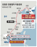 金, 동당역 레드카펫 밟고 의장대 사열… 화동뺨 만지며 “몇 살?”