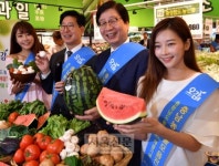 [서울포토] 롯데마트 서울역점, 충남 우수 농산물 소개