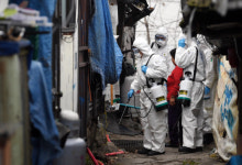 [서울포토] 구룡마을, 코로나19 확산 예방 방역