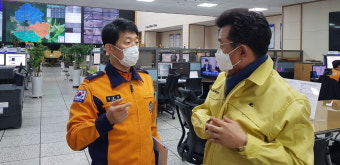 박근철 위원장, 경기도 소방재난본부 코로나 대책상황실 격려 방문