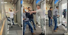 “내 가게에서 나가!” 아시안 마트서 싸움 일으킨 남성 때려눕힌 점주