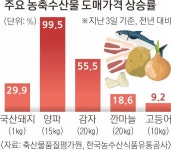 양파값도 두 배로 뛰어… 장보기 무섭네