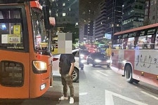 “버스 태워줘” 강남대로서 20분 버틴 남성…경찰 출동 