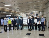 김성준 서울시의원, 7호선 가산디지털단지역 출입구 확장·신규 설치 공사 점검