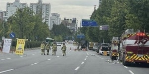 분당서 공사 중 도시가스 ‘누출’…6개 차로 도로통제로혼란