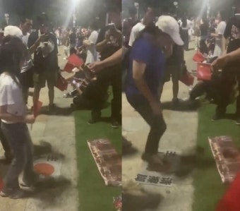 “일장기 밟으면 오성홍기 무료로 드려요”…논란의 中 ‘반일 행사’