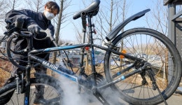 봄맞이 자전거 스팀 세차 서비스