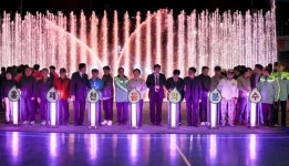 문성호 서울시의원, 홍제천 연가교 음악분수 가동식 참석