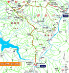 양산 향로봉~밀양 향로산 개념도