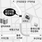 부산 서여고 앞 횡단보도, 아차 하면 꽝