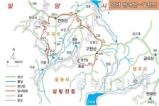 [산&산] <245> 밀양 만어산 ~ 구천산 산행지도