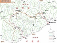 [산&산]  거창 좌일곡령 산행지도