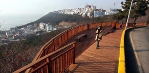 해운대 십오굽이 달맞이길 막바지 손질