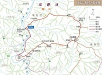 [산&산] <368> 포항 내연산 향로봉 산행지도