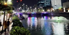 [포토뉴스] 경관조명 동천 밤을 수놓다