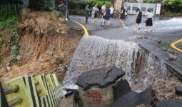 [포토뉴스] 양덕여중 앞, 아찔한 도로