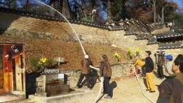 [포토뉴스] 해인사-합천소방서 소방훈련