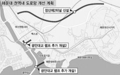 장산2터널·광안대교 램프 만들면 해운대 교통 숨통