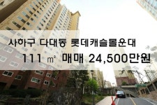 [아파트매매]다대동 롯데캐슬몰운대아파트 111㎡ 매매 24,500만원
