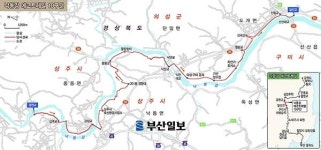 [산&길] <566> 낙동강 에코트레일 10. 상주 경천교~구미 일선교 산행지도