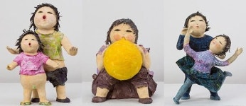 4년 만에 부산 찾은 김영희표 닥종이 인형
