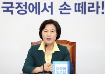 추미애, 영수회담 제안 전 