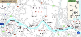 [산&길] <576> 낙동강 에코트레일 16. 창녕남지철교~밀양수산교 산행지도