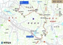 [산&길] <577> 진주 영봉산 산행지도