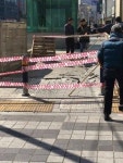 부산진역 3번 출구 고관 앞 도로에 도로침하 발생