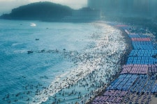 해운대해수욕장 야간에도 역파도 걱정 끝