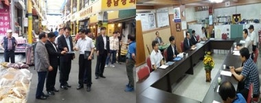 김성곤 부산소방안전본부장, 추석연휴 화재대비 구포시장 방문