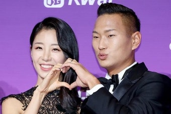'SBS 연예대상' 정대세, 아내 명서현 향한 애정…'카메라 앞이라도 상관 없어' [포토]