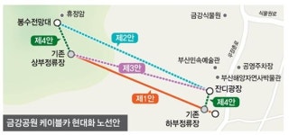 금강공원 케이블카 기존 노선 확장 유력