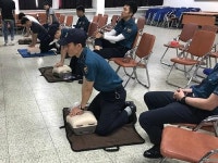 동주대, 사하경찰서 다대포 해상안전 경찰들 응급구조 교육 실시