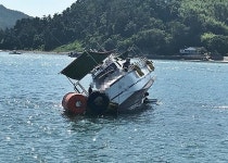 사천시 학섬 인근서 낚싯배 좌초… 인명피해 없어